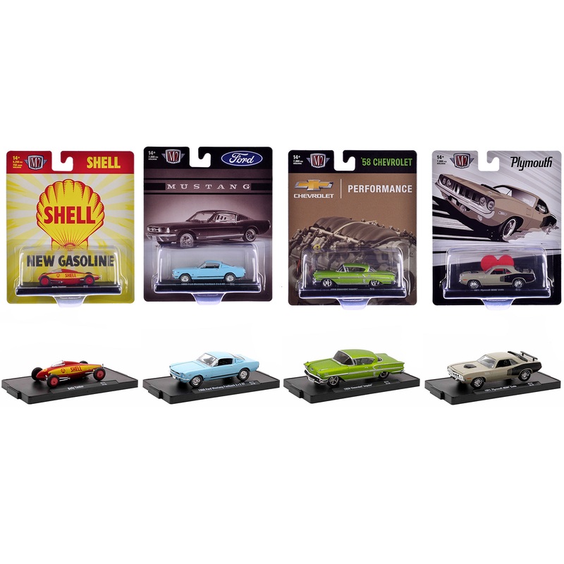 “Auto-Drivers” Set of 4 pieces in Blister Packs Release 117 Limited Edition to 7000 pieces Worldwide 1/64 Diecast Model Cars by M2 Machines