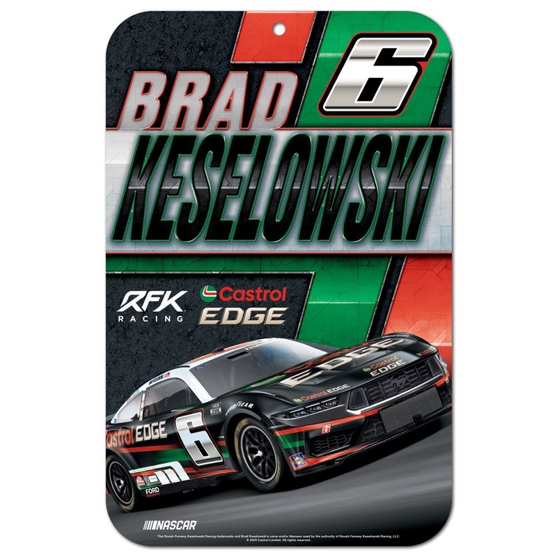 Brad Keselowski Castrol Edge #6 11×17 Plastic Sign