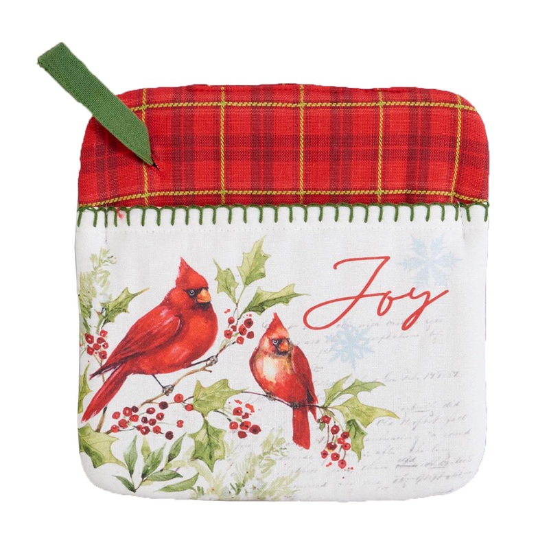 Cardinal & Holly Pocket Mitt H6572