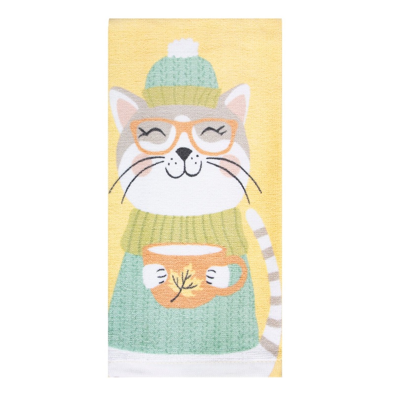 Cozy Autumn Cat Kitchen Towel 14288
