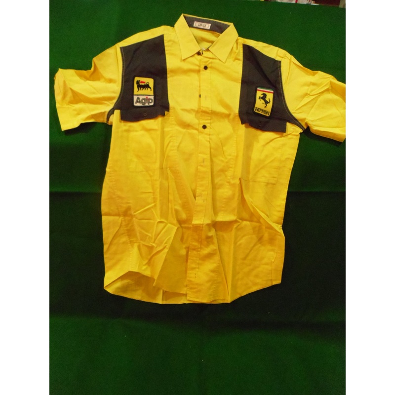 Ferrari F1 Team Shirt Agip Yellow w/Black on Front of Shoulder (026)