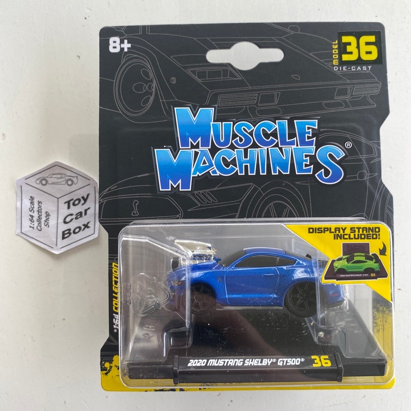 Muscle Machines – 2020 Ford Mustang Shelby GT500 (Blue #36 – Approx 1:64) D40