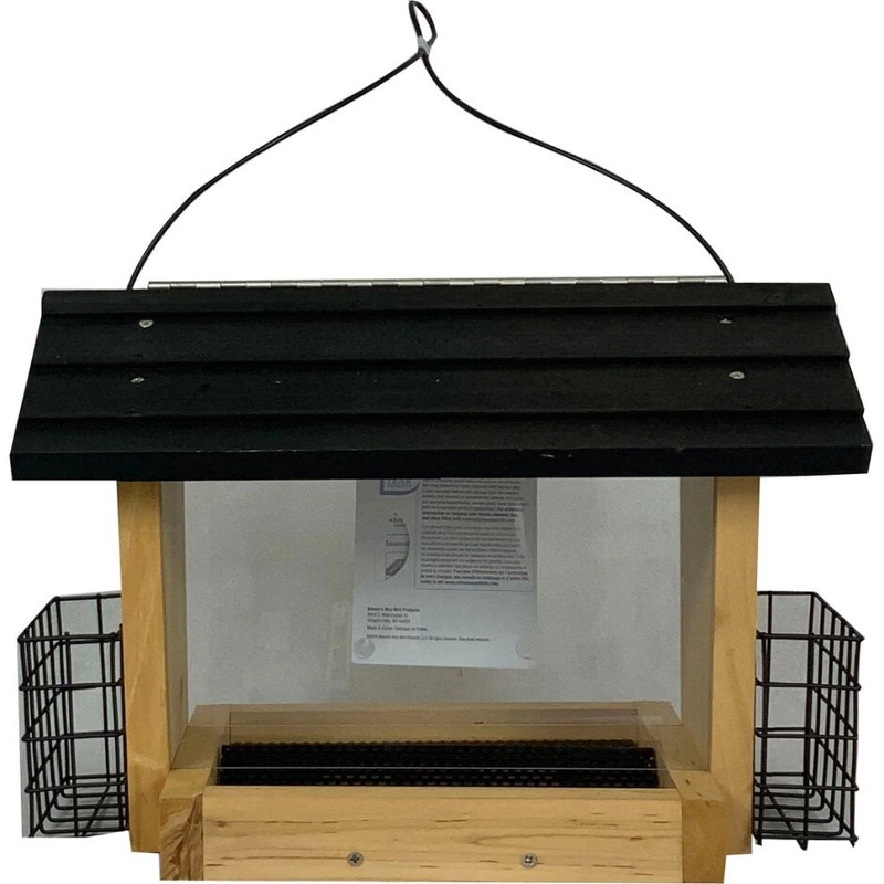 Cedar Hopper Bird Feeder with Suet Cages CWF19