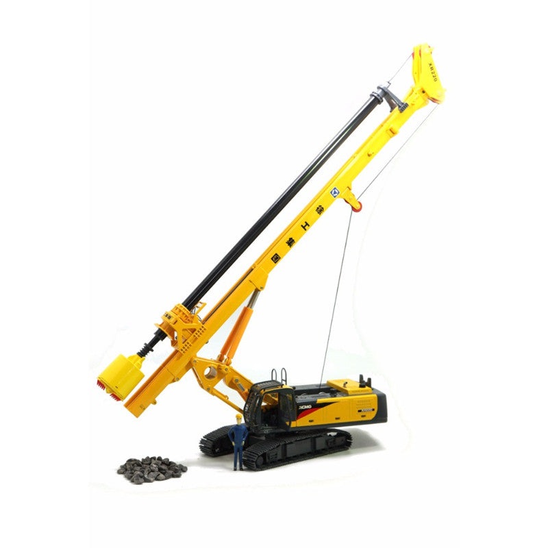 1/35 Scale Model XCMG XR220 Rotary Drilling Rig Diecast Model Yellow