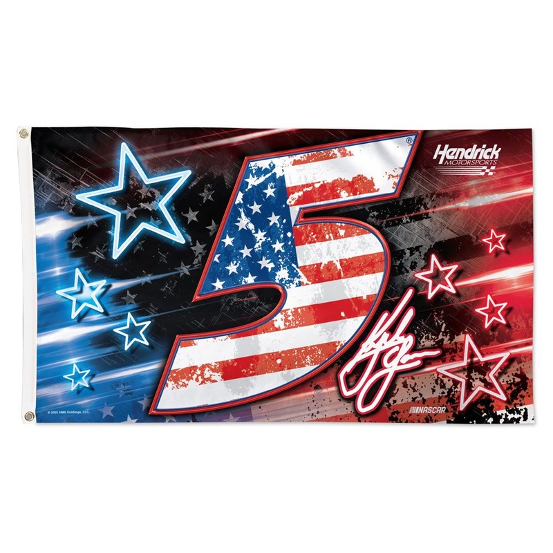 Kyle Larson 2025 Patriotic #5 NASCAR 3×5 Flag