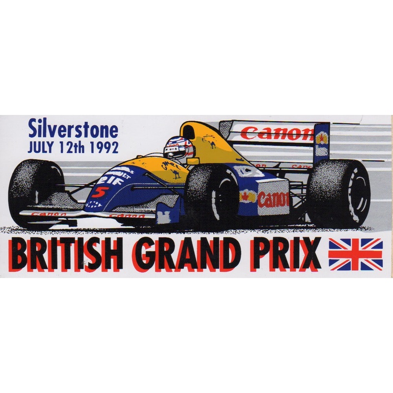 Nigel Mansell on 1992 Williams F1 Sticker