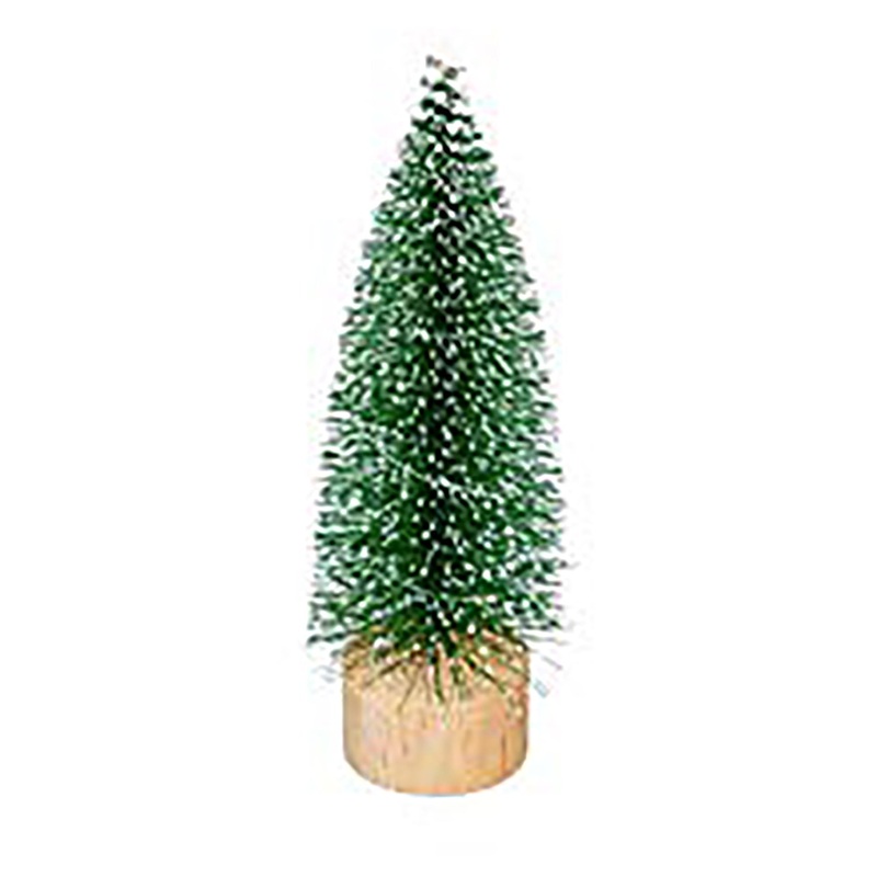 White-Tipped Snow-Covered Bottlebrush Trees 8LED503 Small (9 Inches)