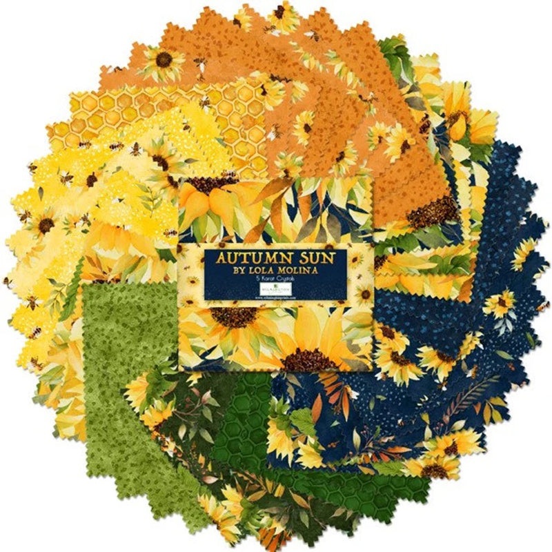 Autumn Sun Collection 5 Karat Cotton Fabric Crystals 508-736-508