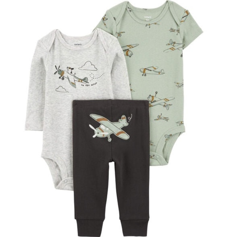 Baby Boy’s 3-Piece Airplane Little Outfit Set 1R035210-340 NB