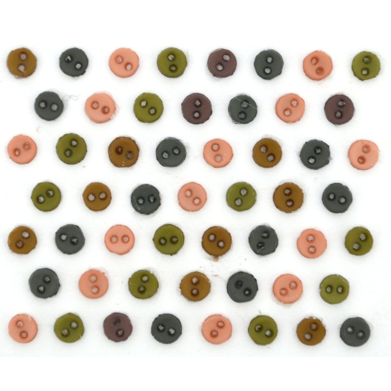 Buttons Micro Mini Earth Colors 9530
