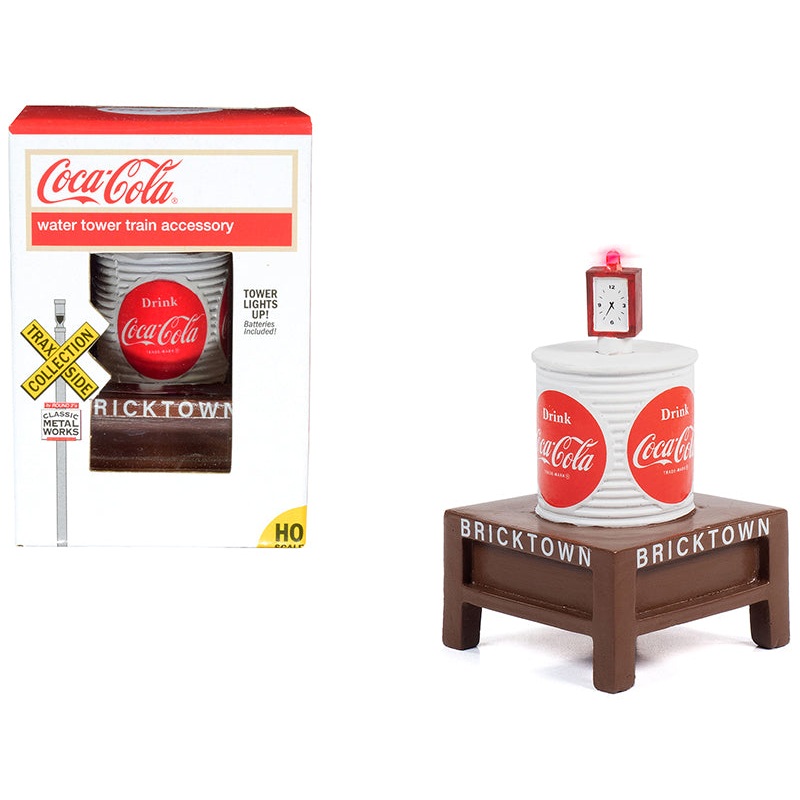 “Coca-Cola” Water Tower with Light “Bricktown” for 1/87 (HO) Scale Models by Classic Metal Works