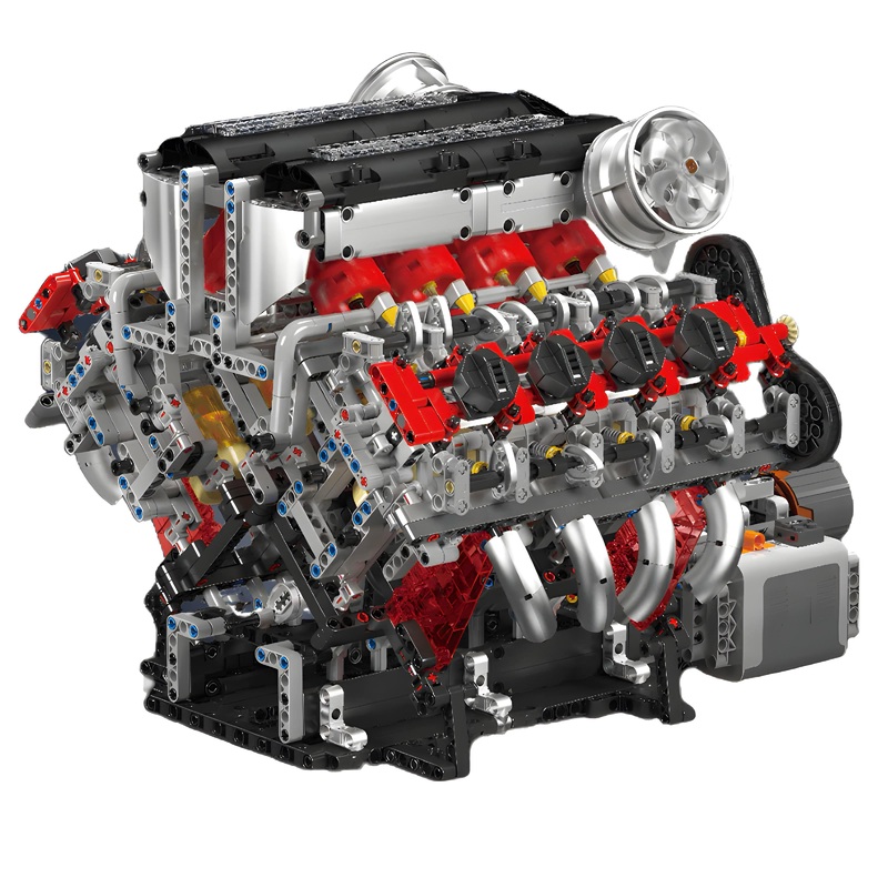 Motorised Italian V8 Engine | 2717pcs