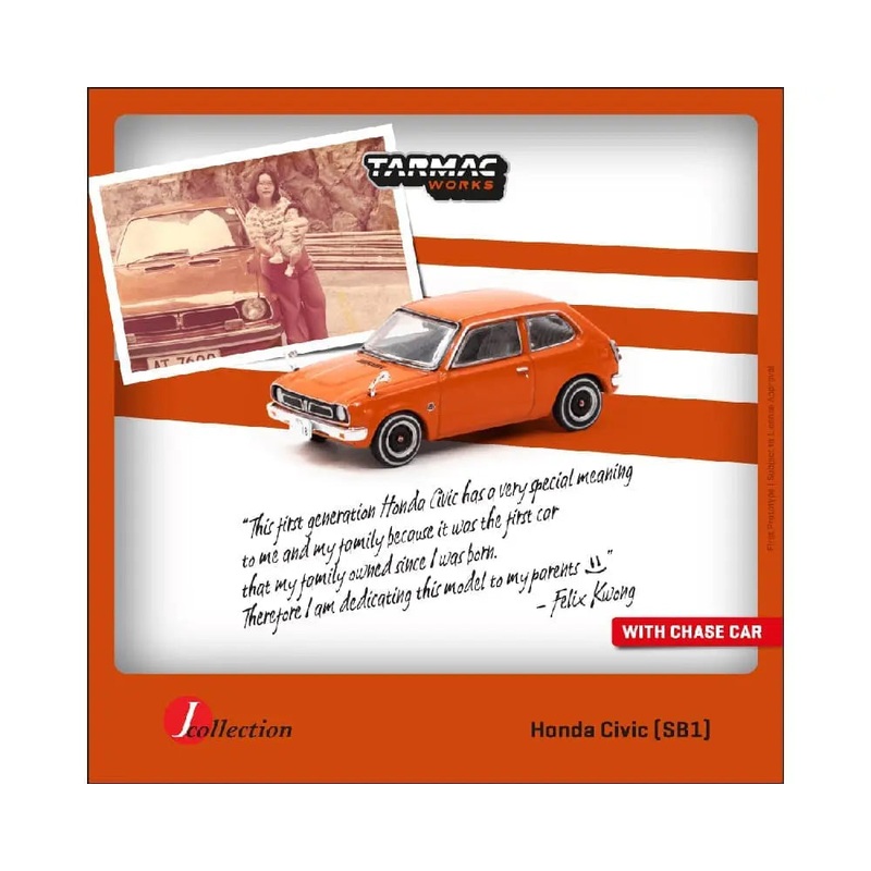 Tarmac Works X J Collection 1:64 Honda Civic (SB1)  Orange