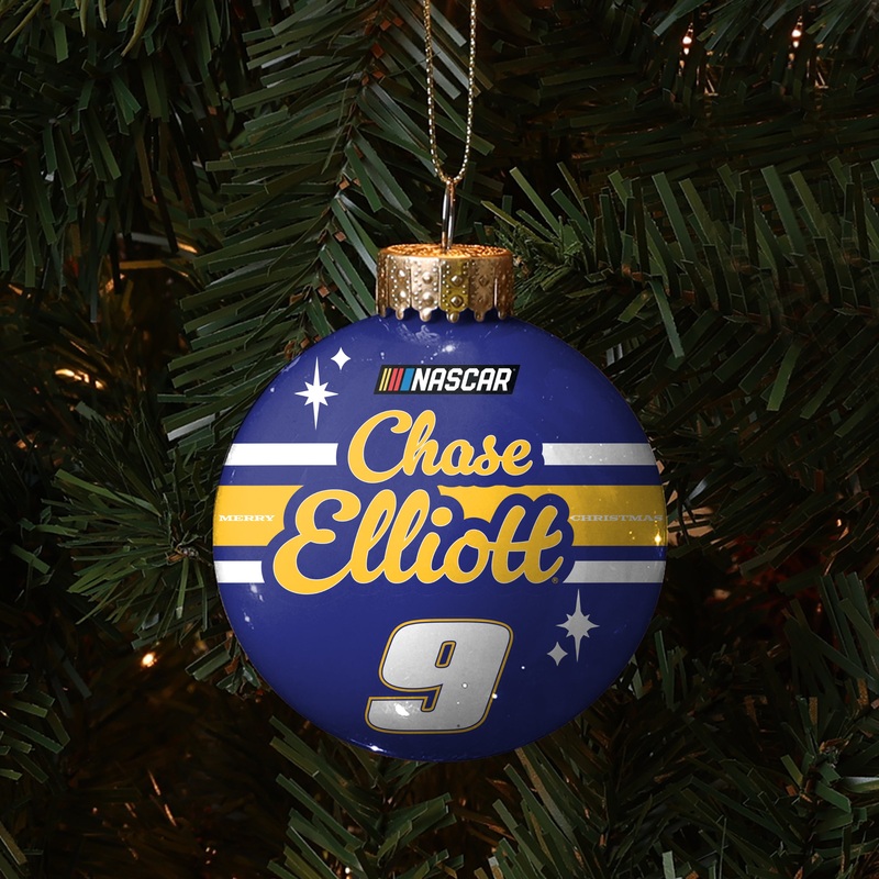 Chase Elliott 2025 Glass Ball Christmas Ornament Preorder – Projected November