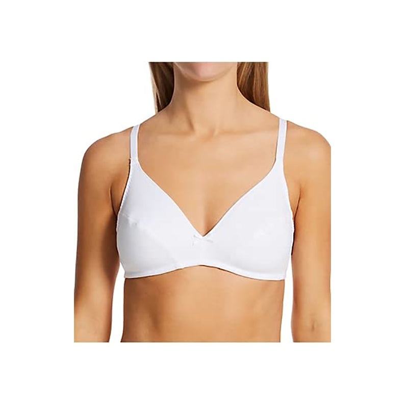 Women’s White Cotton Wire Free Bra 2-Pack 96255 34A