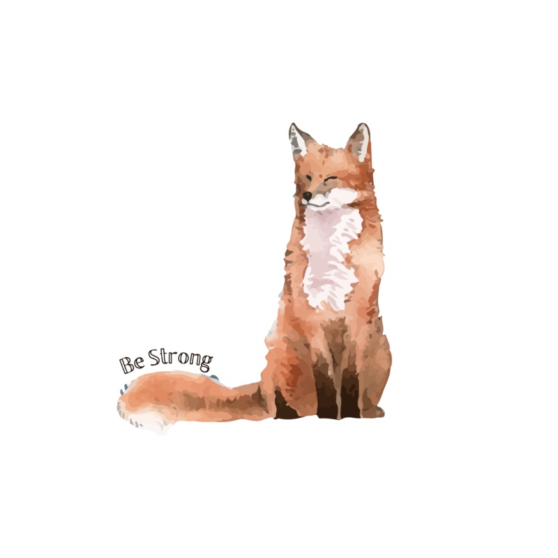 Be Strong Fox Sticker S032