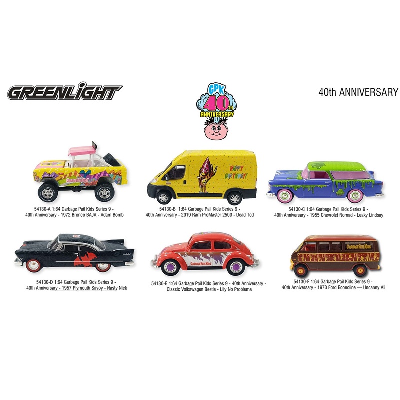 Greenlight Collectibles 1:64 Garbage Pail Kids 40th Anniversary Series 9 (Set of 6) Preorder – Currently Projected October