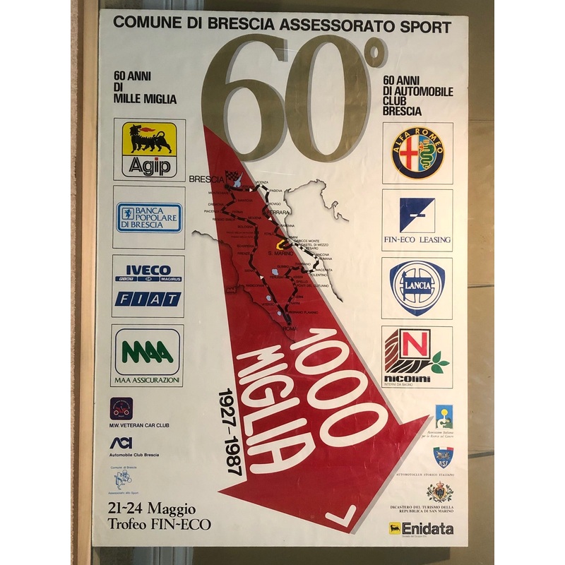 Mille Miglia 1927-1987 – 60 Years – Official Event Poster (a)