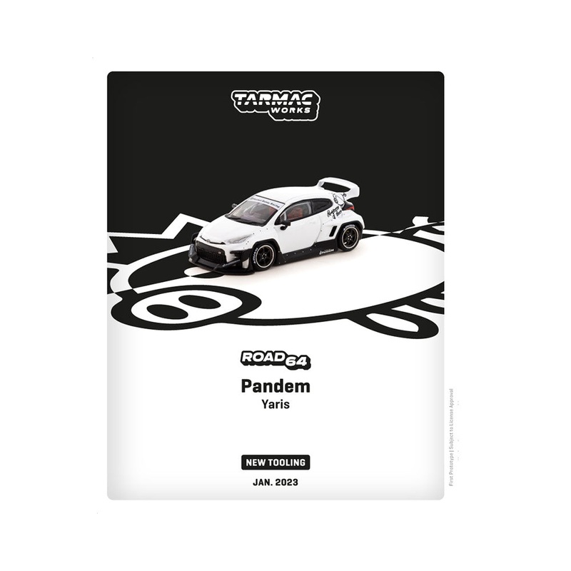 Tarmac Works 1:64 Road64 Pandem Toyota Yaris White