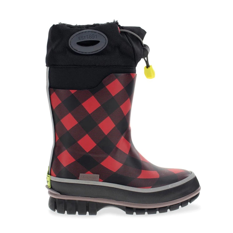 Youth Buffalo Check Neoprene Snow Boots 24104416B Children’s 12